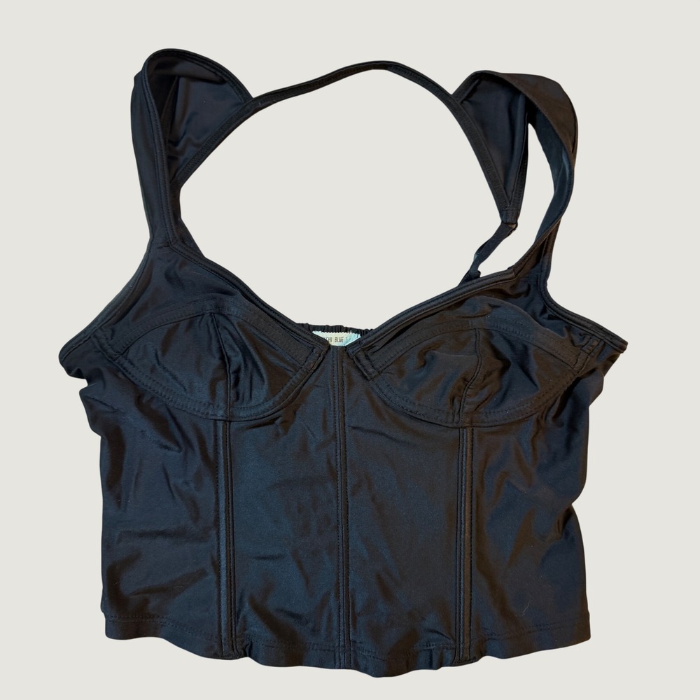 Black Corset Bustier Top Kimchi Blue Urban Outfitters Size Small